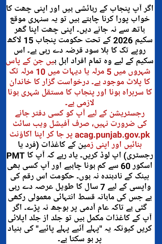 Apni Chhat Apna Ghar Registration Starts